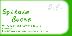 szilvia csere business card